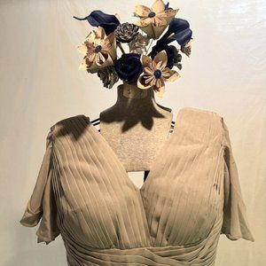 Grey Chiffon Hi-Lo Dress